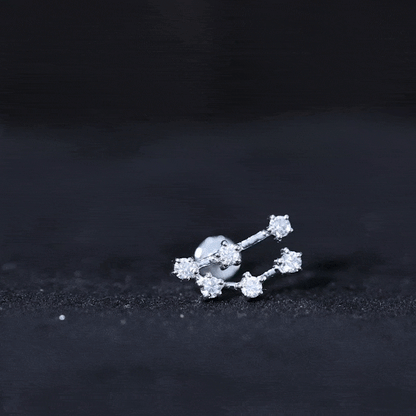 Diamond Capricorn Constellation Helix Piercing Earring