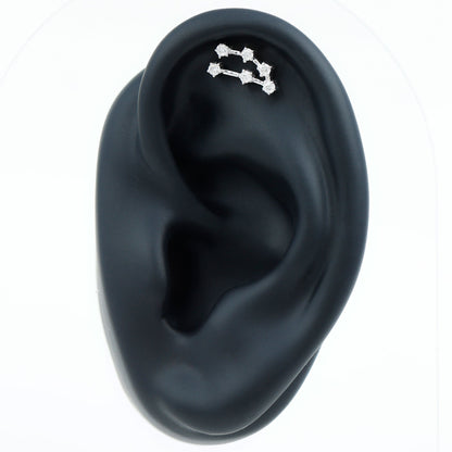Diamond Capricorn Constellation Helix Piercing Earring