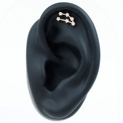 Diamond Capricorn Constellation Helix Piercing Earring