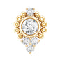 Bezel Set Diamond Minimalist Earring for Tragus Piercing