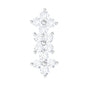 Diamond Flower Crawler Earring for Helix Piercing