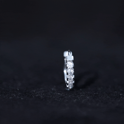 Certified Diamond Helix Huggie Hoop Earring