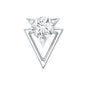 Simple Diamond Solitaire Triangle Cartilage Earring