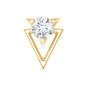 Simple Diamond Solitaire Triangle Cartilage Earring