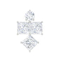 Princess Cut Diamond Helix Piercing Earring for Women