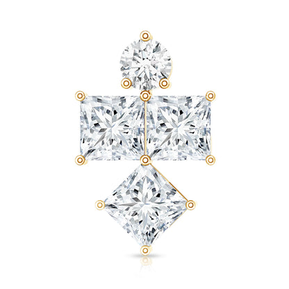 Princess Cut Diamond Helix Piercing Earring for Women