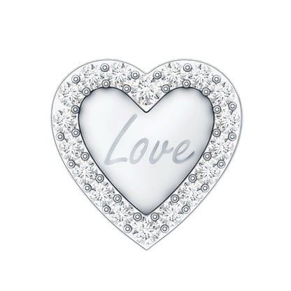 Cute Diamond Love Heart Earring for Helix Piercing