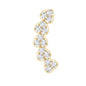Diamond Heart Crawler Earring for Helix Piercing