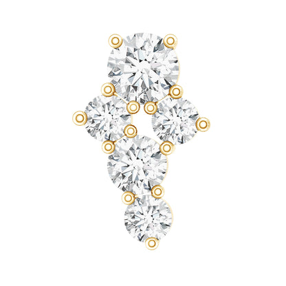 Certified Diamond Cluster Cartilage Piercing Earring