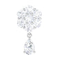 Elegant Diamond Flower Cartilage Drop Earring