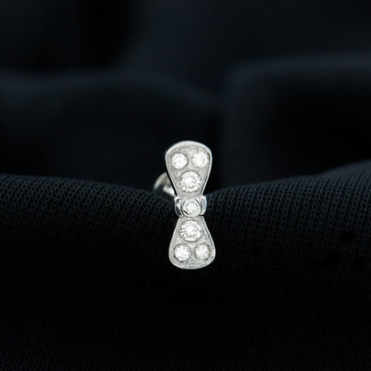 Diamonds Bow Cartilage Piercing Earring