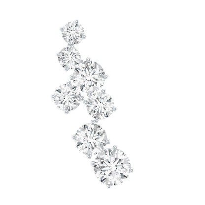 Simple Diamond Helix Piercing Earring with Flat Back