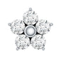 Nature Inspired Diamond Flower Earring for Tragus Piercing