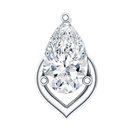 Pear Shape Diamond Solitaire Earring for Helix Piercing