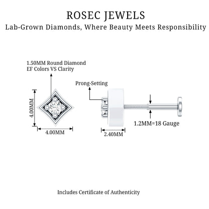 Classic Diamond Solitaire Nose Pin for Women