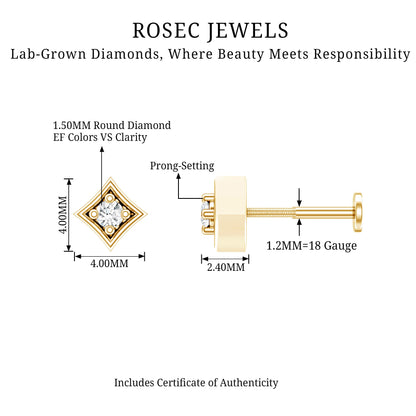 Classic Diamond Solitaire Nose Pin for Women