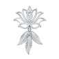 Marquise Diamond Lotus Flower Drop Earring