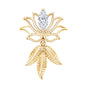 Marquise Diamond Lotus Flower Drop Earring