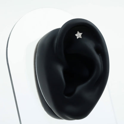 Dainty Diamond Star Earring for Tragus Piercing