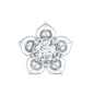 Minimal Diamond Flower Earring for Helix Piercing