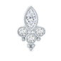 Unique Diamond Helix Earring in Bezel Setting