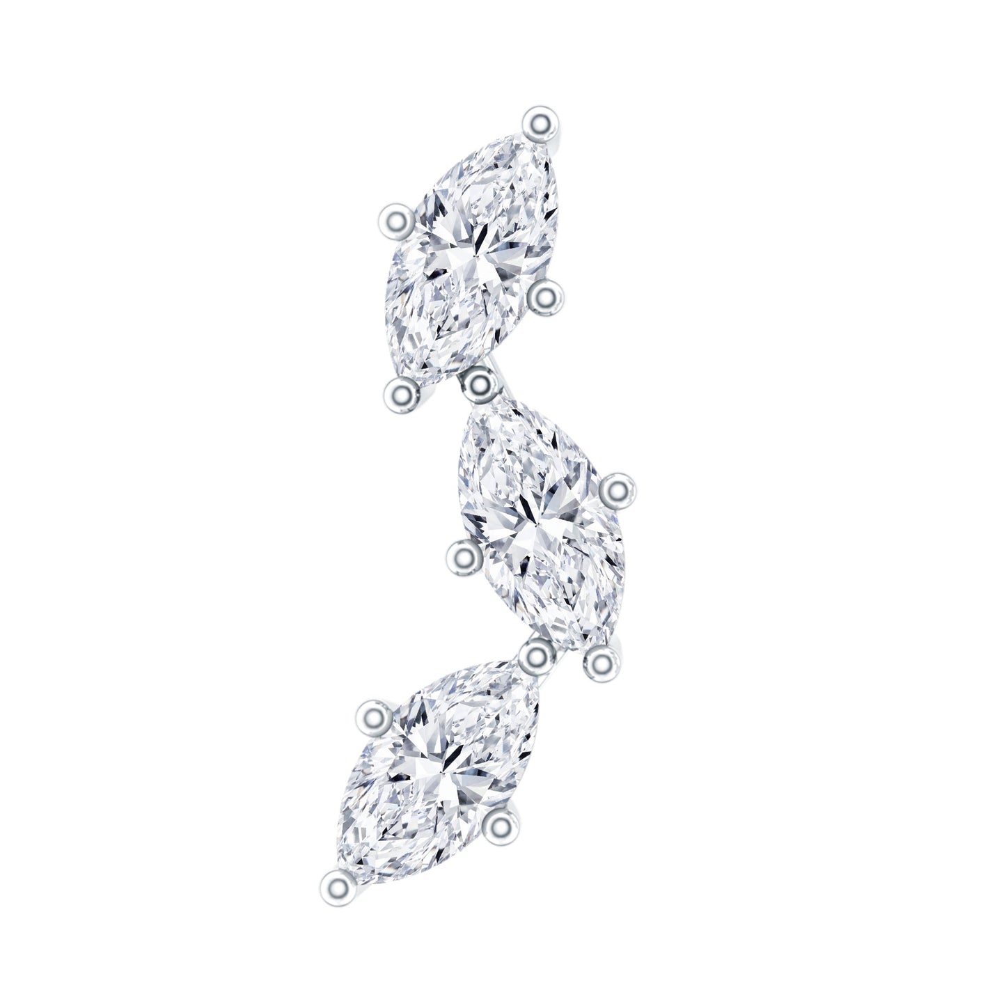 Classic Marquise Diamond Helix Earring