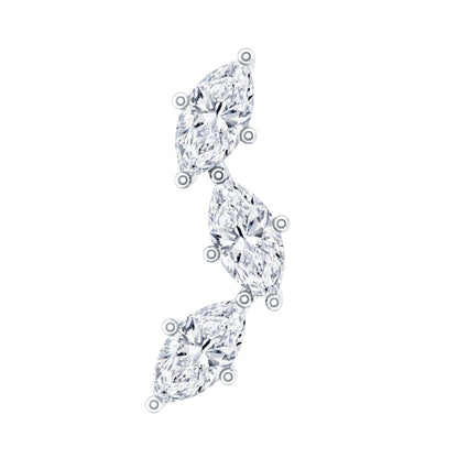 Classic Marquise Diamond Helix Earring