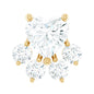Heart Shape Diamond Dog Paw Earring for Helix Piercing