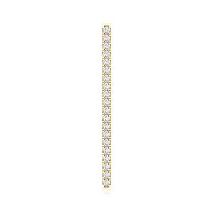 Pave Set Diamond Bar Ear Cuff No Piercing