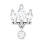 Three Marquise Shape Diamond Helix Drop Earring