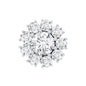 Certified Diamond Cluster Stud Earring with Flat Back