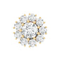 Certified Diamond Cluster Stud Earring with Flat Back