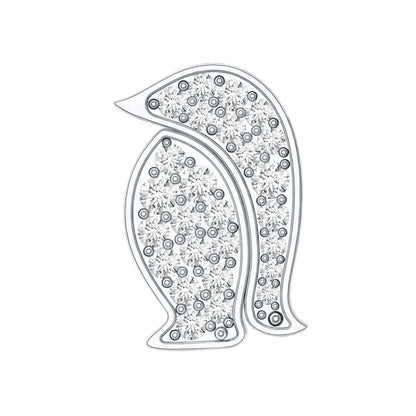 Cute Diamond Penguin Earring for Cartilage Piercing