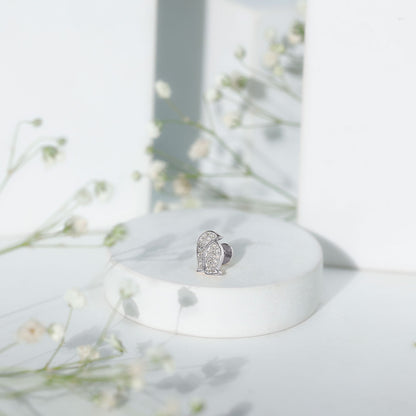 Cute Diamond Penguin Earring for Cartilage Piercing