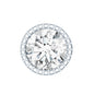 Bezel Set Diamond Solitaire Stud Earring for Helix Piercing