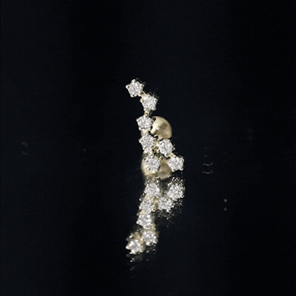 Diamond Virgo Constellation Earring for Cartilage Piercing