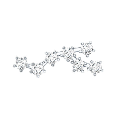 Diamond Virgo Constellation Earring for Cartilage Piercing