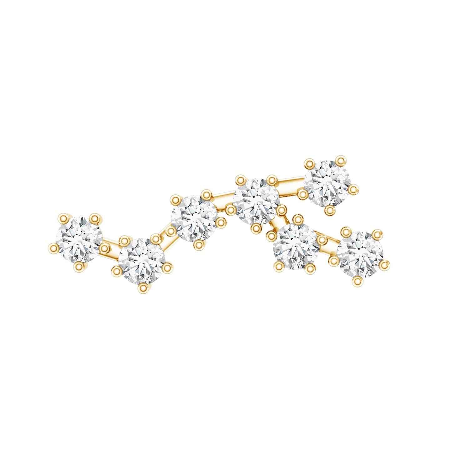Diamond Virgo Constellation Earring for Cartilage Piercing