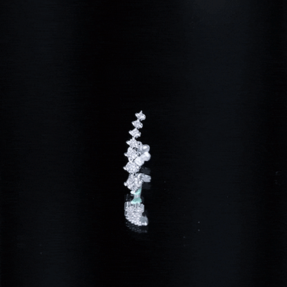 Graduated Style Diamond Ear Climber Earring