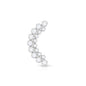 Bezel Set Diamond Ear Crawler Earring with Flat Back