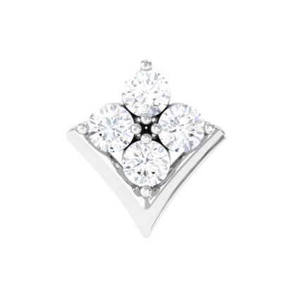 Diamond Cluster Upper Lobe Earring