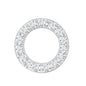 Simple Diamond Open Circle Earring with Flat Back