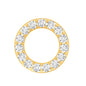 Simple Diamond Open Circle Earring with Flat Back
