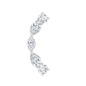 Pear Diamond Ear Crawler Earring for Helix Piercing