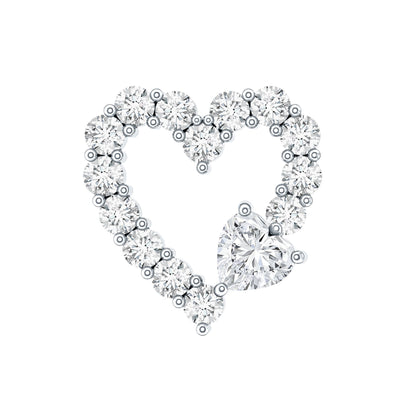 Diamond Heart Shape Cartilage Earring