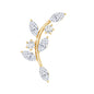 Womens Marquise Diamond Leaf Crawler Earring