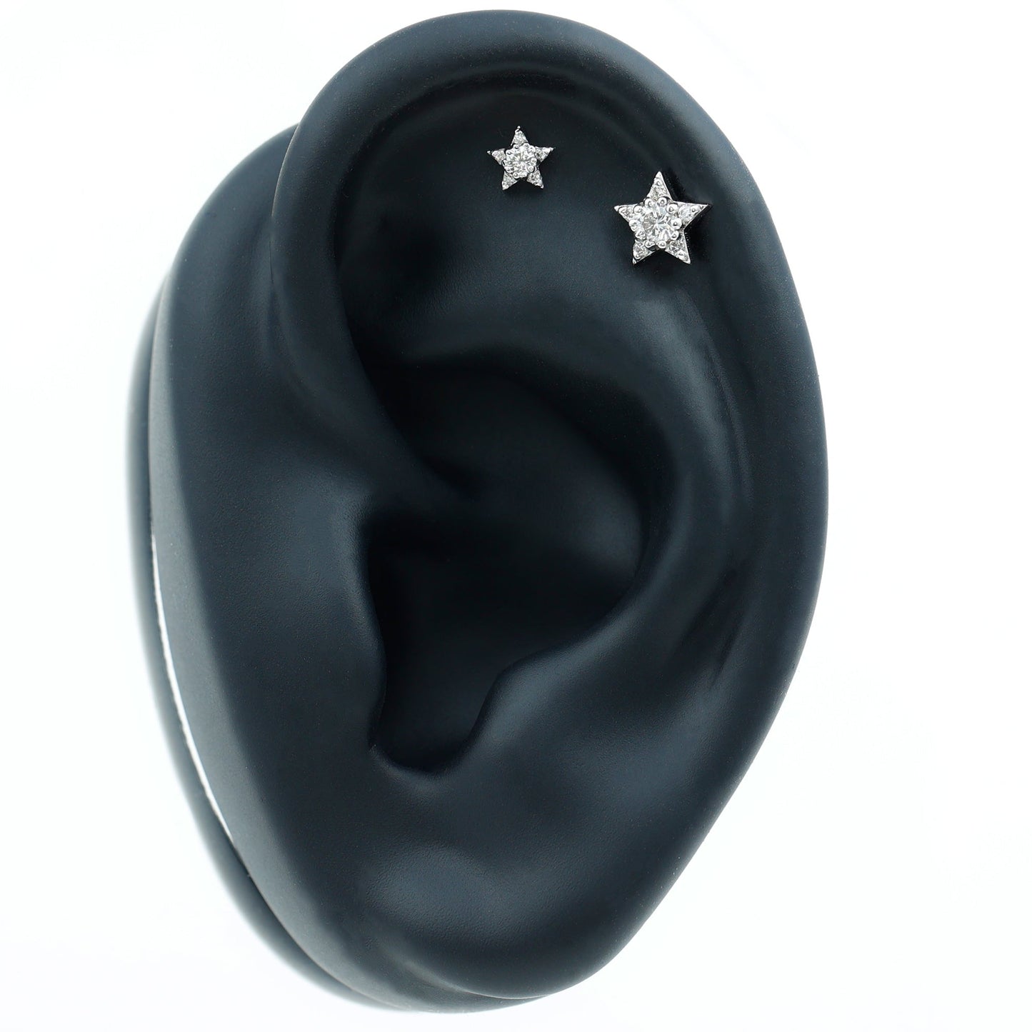 Minimalist Diamond Star Earring for Tragus Piercing