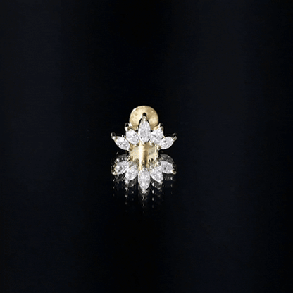 Certified Marquise Cut Diamond Helix Earring for Women