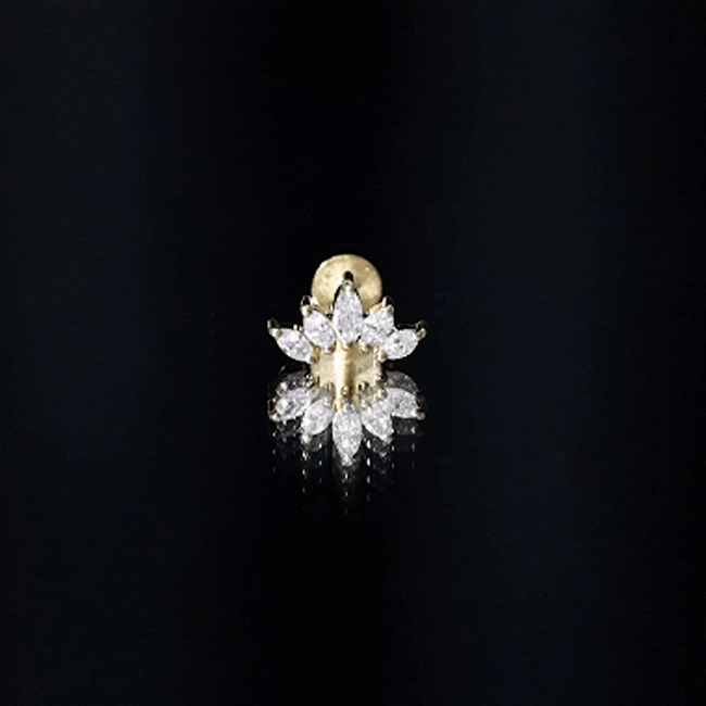Certified Marquise Cut Diamond Helix Earring for Women