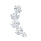 Nature Inspired Diamond Leaf Crawler Helix Earring